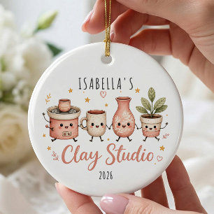 Personalisiertes Töpferei-Studio Keramik Ornament