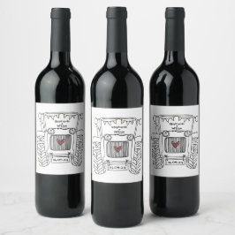 Personalisiertes Traktorenschild Weinetikett