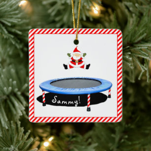 Personalisiertes Trampolin-Turnen Keramikornament