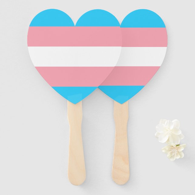 Personalisiertes Transgender-Flag Fächer (Vorne und Hinten)