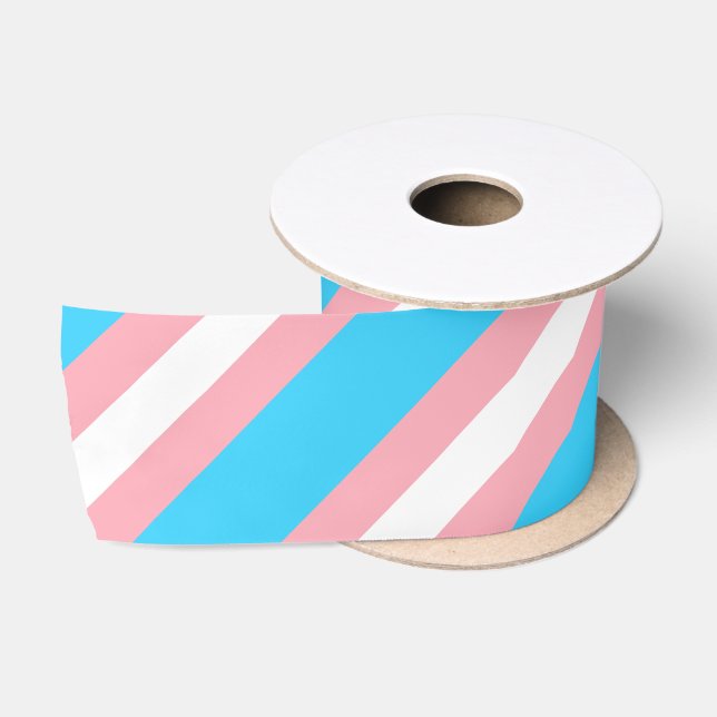 Personalisiertes Transgender-Flag Satinband (Spule)