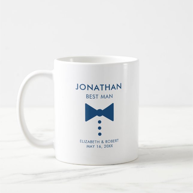 Personalisiertes Trauzeuge-Geschenk Modernes Smoki Kaffeetasse (Links)