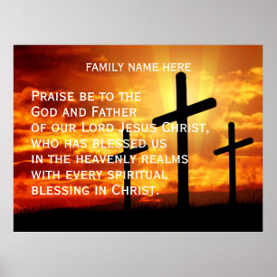 PERSONALISIERTES TRENDIGES BIBELVERS CHRISTLICHES  POSTER