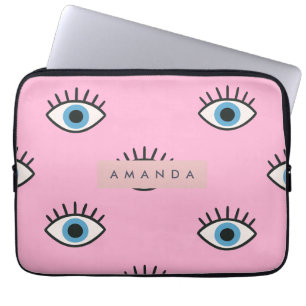 Personalisiertes Trendiges Böse-Augen-Pop-Art-Must Laptopschutzhülle
