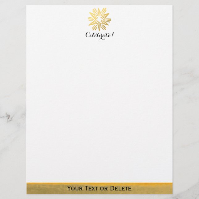 Personalisiertes Trendy Gold Festival (Vorderseite)