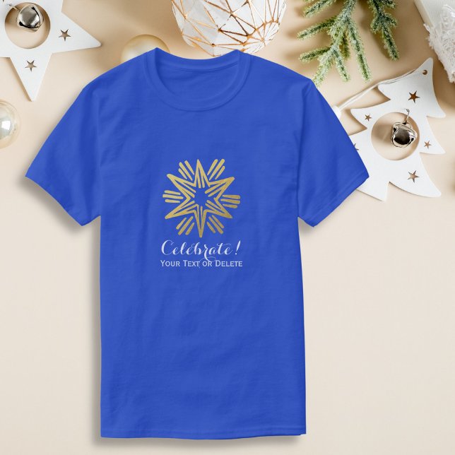 Personalisiertes Trendy Gold Festival T-Shirt (Von Creator hochgeladen)
