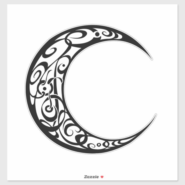 Personalisiertes Tribal Moon Symbol Aufkleber (Blatt)