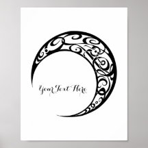 Personalisiertes Tribal Moon Symbol