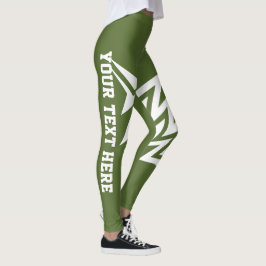 Personalisiertes tribalisches Stern-Design Oliven  Leggings