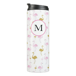 Personalisiertes Tropical Flamingo Travel Mug Thermosbecher