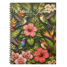 Personalisiertes tropisches botanisches Kolibri-Mo