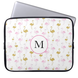 Personalisiertes tropisches Flamingo-Notebook Laptopschutzhülle