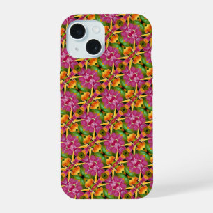 Personalisiertes tropisches Paradies Boho Monogram iPhone 15 Hülle