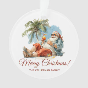 Personalisiertes tropisches Weihnachtsfest Ornament