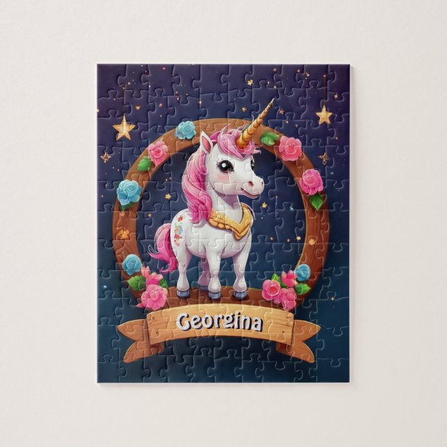 Personalisiertes Twilight Unicorn Puzzle (Vertikal)
