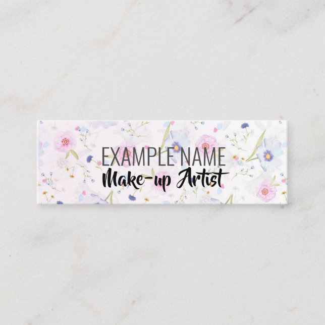 Personalisiertes Twitter "Blumenblüte" Mini Visitenkarte (Vorderseite)