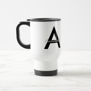 Personalisiertes Typografie-Monogramm Reisebecher