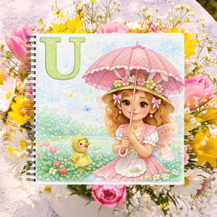 Personalisiertes U-Regenschirm-Geschenk für Mädche Notizbuch