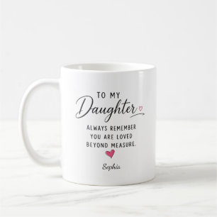 Personalisiertes Über alles geliebtes Tochter Kaffeetasse