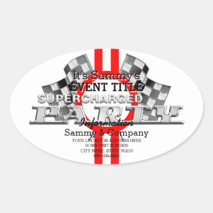 Personalisiertes überkomprimiertes Leistungs-Part Ovaler Aufkleber