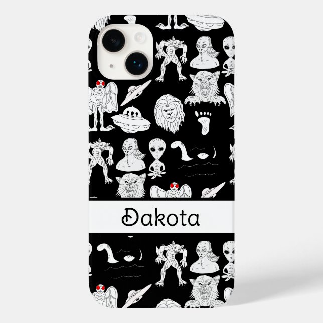 Personalisiertes UFO, Alien, Bigfoot Cryptid Case-Mate iPhone Hülle (Rückseite)