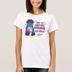 Personalisiertes UFO-Gans-Shirt, Lustiges Weltraum T-Shirt