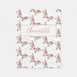Personalisiertes umfassendes Baby Namensmädchen Fleecedecke