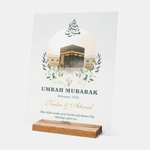 Personalisiertes Umrah Mubarak-Acrylschild Acrylschild
