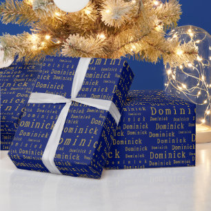 Personalisiertes Umschlagpapier mit dem Namen Blue Geschenkpapier