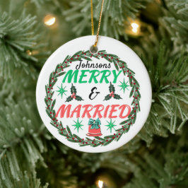 Personalisiertes und verheiratetes, verheiratetes  keramik ornament