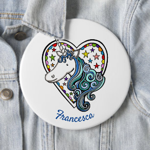 Personalisiertes Unicorn Button-Abzeichen Button