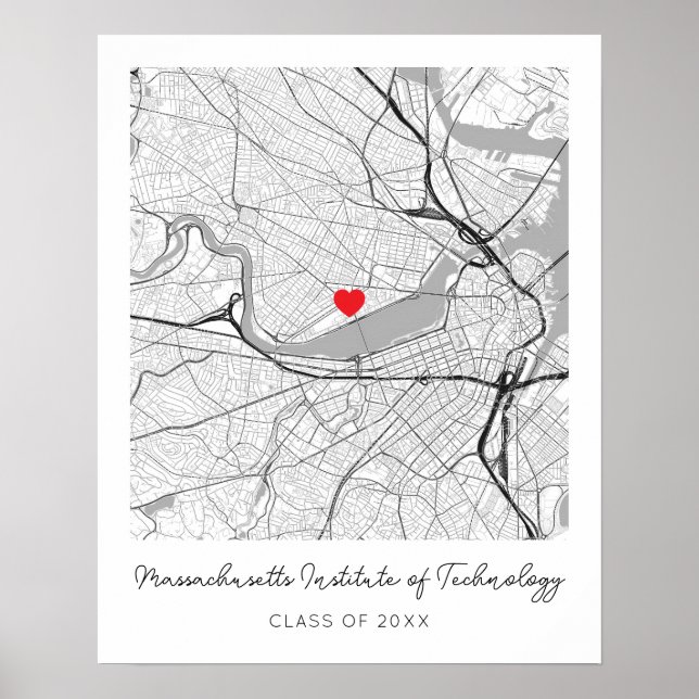 Personalisiertes Universitätsposter von Massachuse Poster (Vorne)