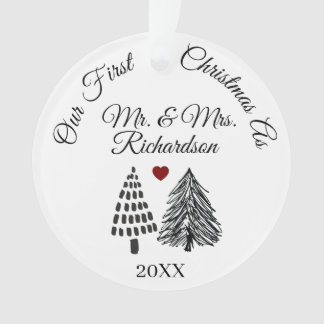 Personalisiertes Unser erstes Weihnachten als Herr Ornament