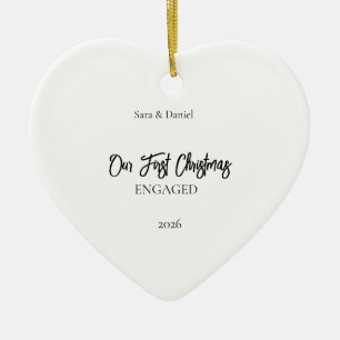 Personalisiertes Unser erstes Weihnachten Verlobt  Keramik Ornament