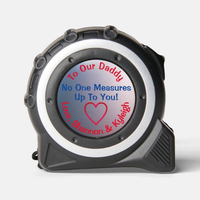 Personalisiertes "Unser Papa" Herz Maßband (Vorderseite)