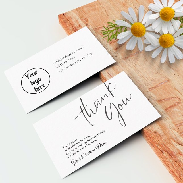 Personalisiertes Unternehmen dank Karte (Business Thank You Card)