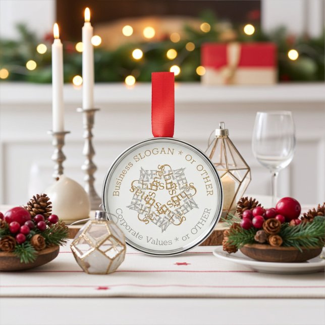 Personalisiertes Unternehmen Frohe Weihnachten Ornament Aus Metall (Von Creator hochgeladen)