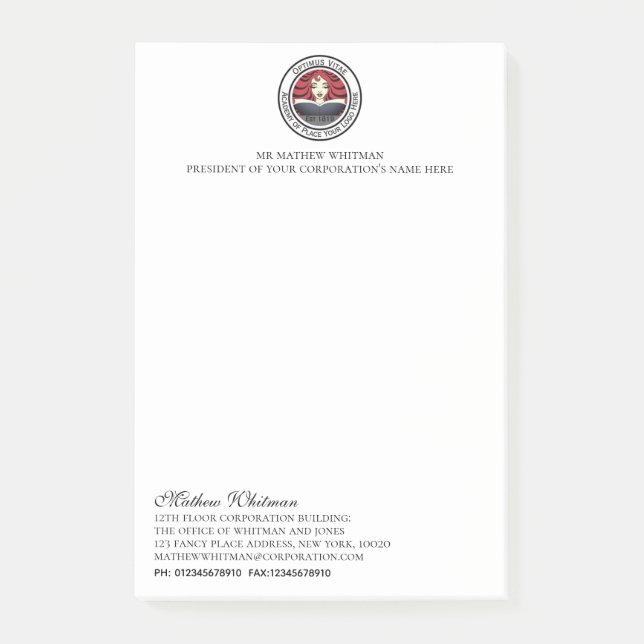 Personalisiertes Unternehmen Post-it Klebezettel (Vorderseite)