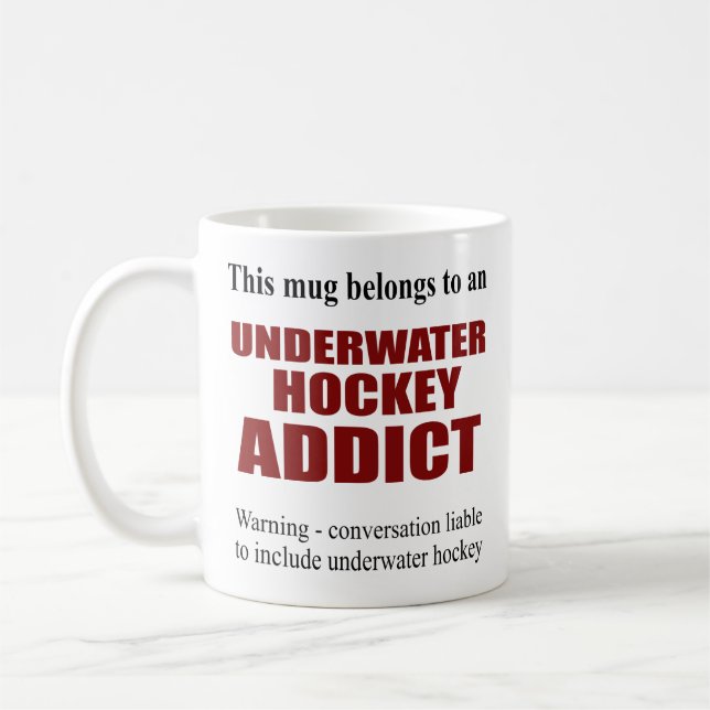 Personalisiertes Unterwasser-Hockey-Geschenk Kaffeetasse (Links)