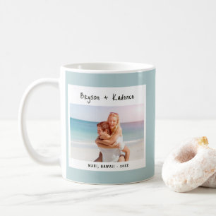 Personalisiertes Urlaubsfoto-Andenken Kaffeetasse