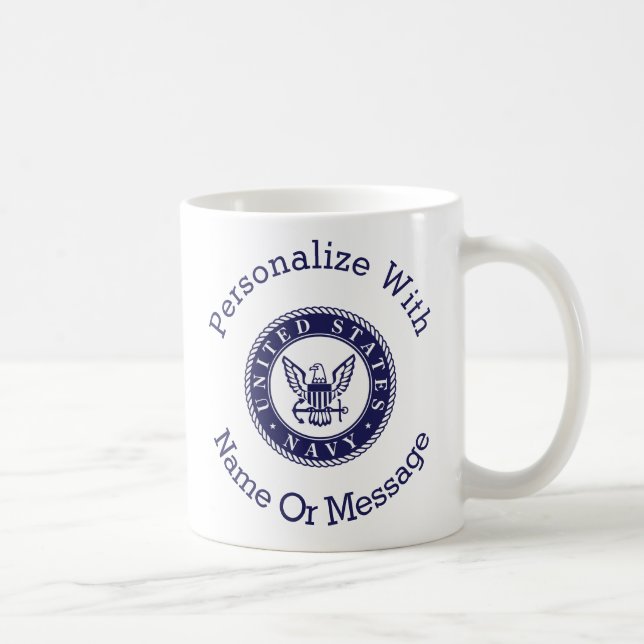 Personalisiertes US-Marine-Emblem Kaffeetasse (Rechts)