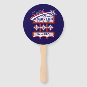 Personalisiertes USA 250 – Patriotisches Retro-Mar Fächer