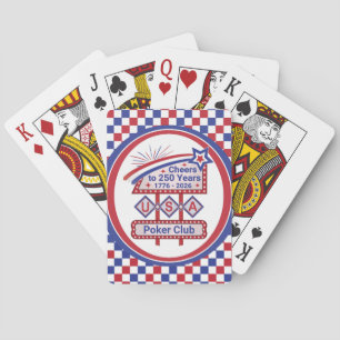 Personalisiertes USA 250 – Patriotisches Retro-Mar Spielkarten