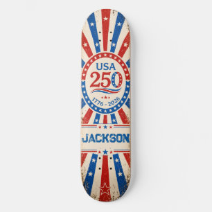 Personalisiertes USA America 250 Skateboard