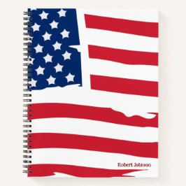 Personalisiertes USA-Flaggen-Notizbuch  Notizbuch