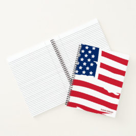 Personalisiertes USA-Flaggen-Notizbuch  Notizbuch