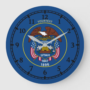 Personalisiertes Utah-State-Flag-Design auf einer Große Wanduhr