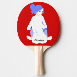 Personalisiertes "Vagabund-Briefmarke" Ping Pong Tischtennis Schläger