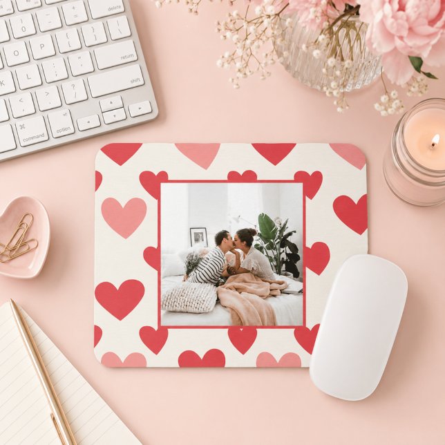 Personalisiertes Valentinstag-Foto-Herz-Mauspad Mousepad (Von Creator hochgeladen)