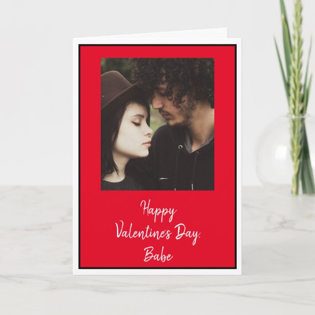 Personalisiertes Valentinstag-Foto Karte (Vorderseite)